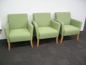 Logo Old Mid Edge Long Leg Tub Chairs. Tas Oak Legs. Any Fabric Colour